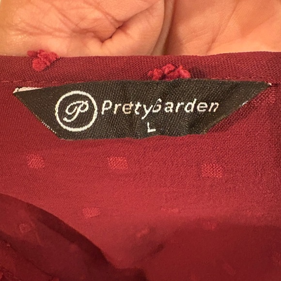 PrettyGarden Red Textured dress - Picture 4 of 5